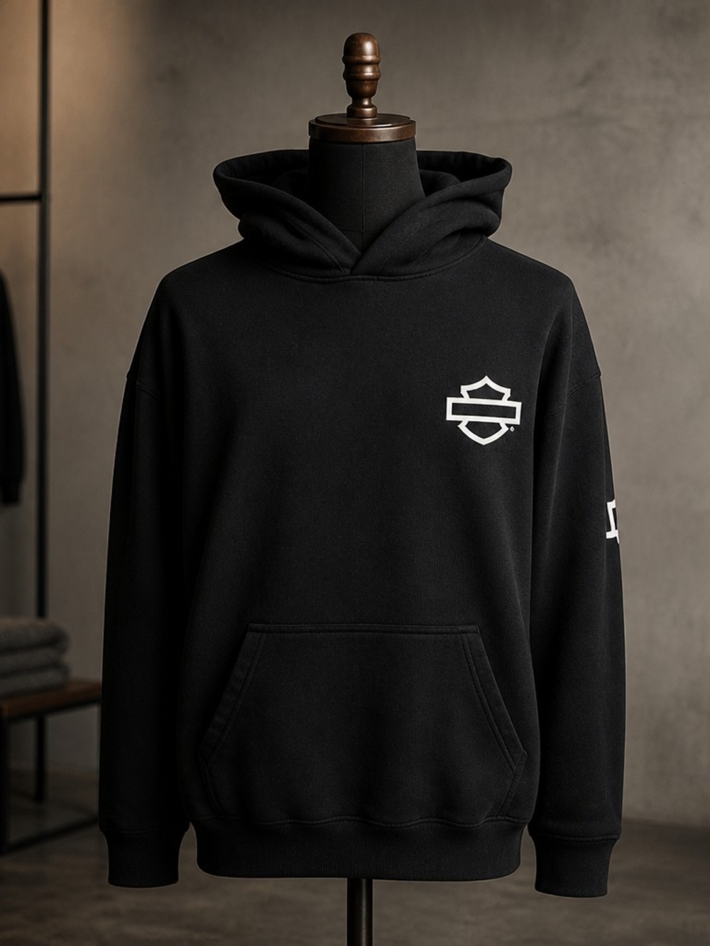 Harley Davidson BLACK Factory Racing Team: Hoodie |  Fast Johnnie 2XL